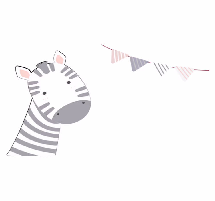 Zebra fej illusztrációs tányéralátétek gyermekeknek - TenStickers