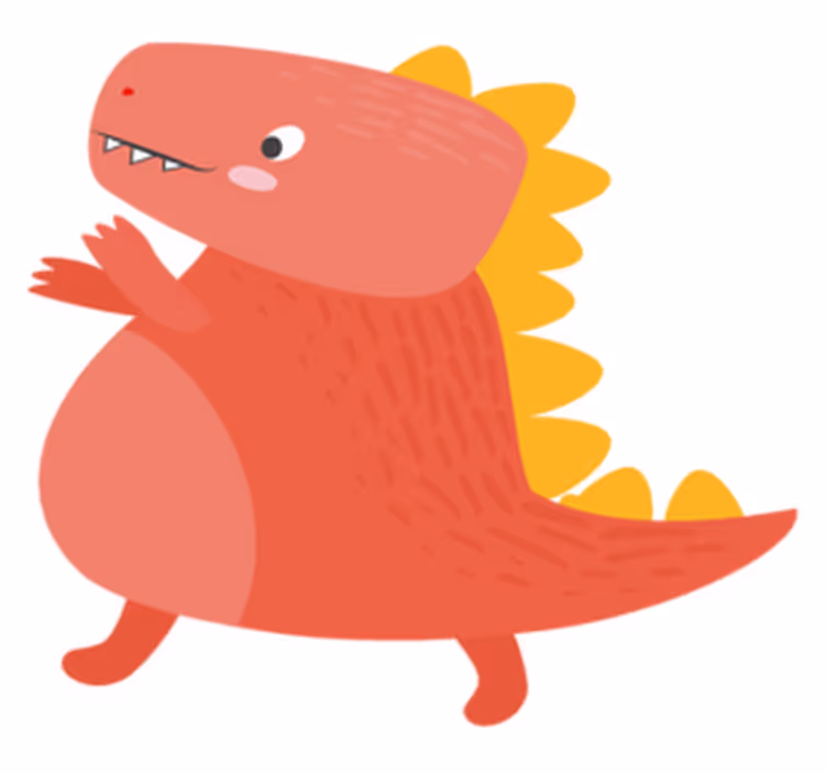 Cuki dinoszaurusz karakter tányéralátétek gyermekeknek - TenStickers