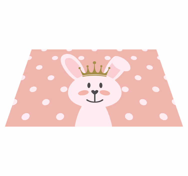 Cuki nyuszi korona tányéralátétek gyermekeknek - TenStickers