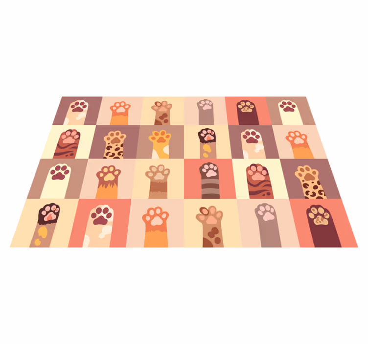 Paw print motif tányéralátétek eredeti - TenStickers