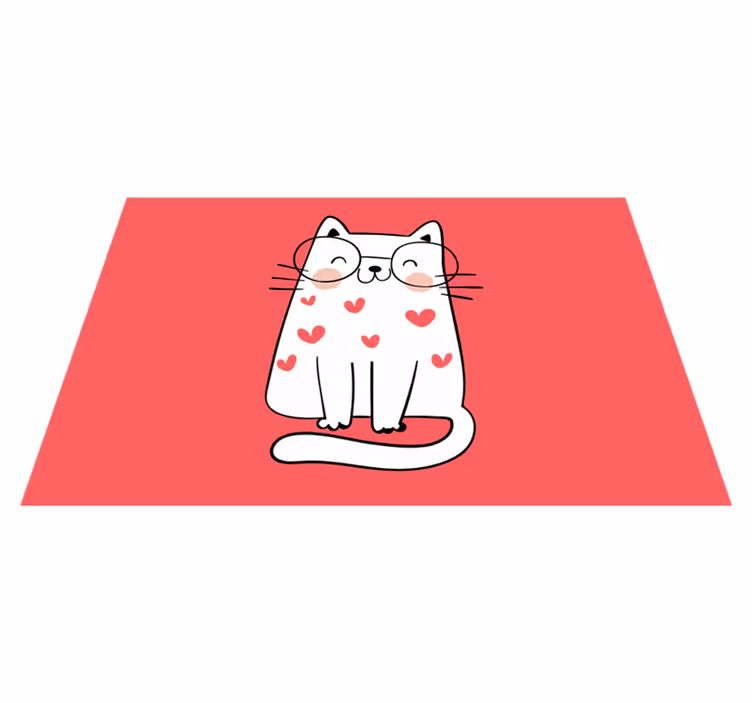 Kedves, mosolygós macska gyermekek alátétek - TenStickers