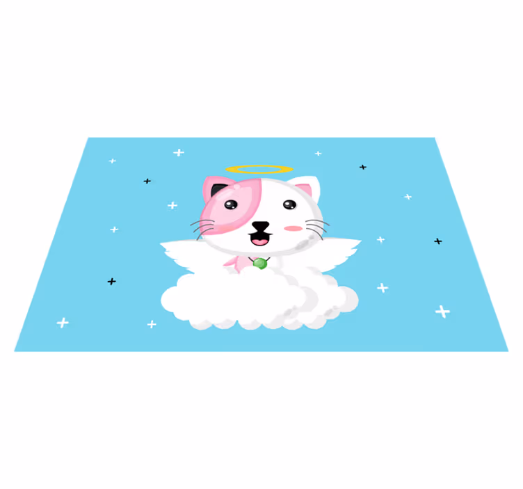 Cuki macska angyal tányéralátétek gyermekeknek - TenStickers