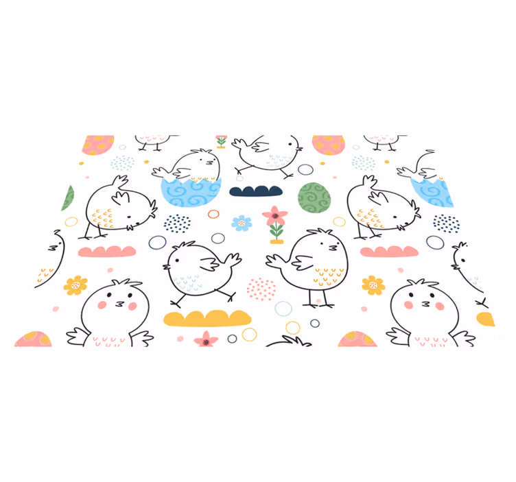 Cuki madármintás tányéralátétek gyermekeknek - TenStickers