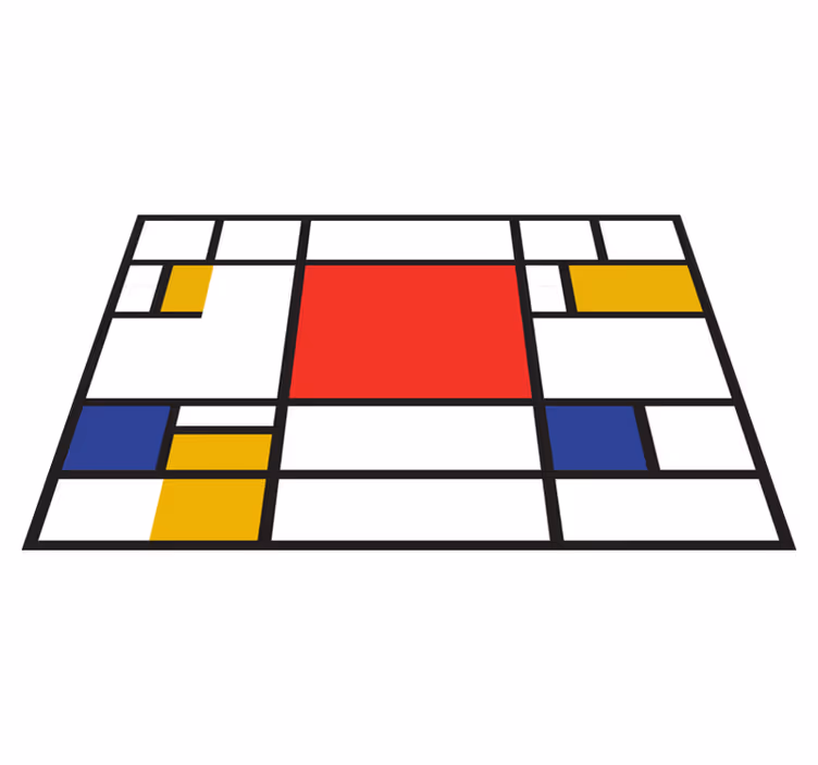 Mondrian geometrikus művészet eredeti vinyl placemats - TenStickers