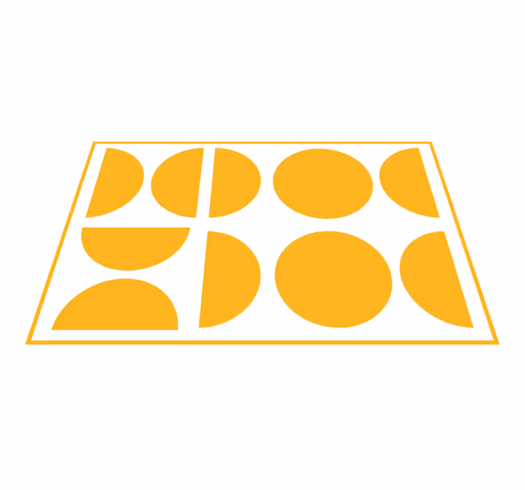Geometrikus sárga forma tányéralátétek modern - TenStickers