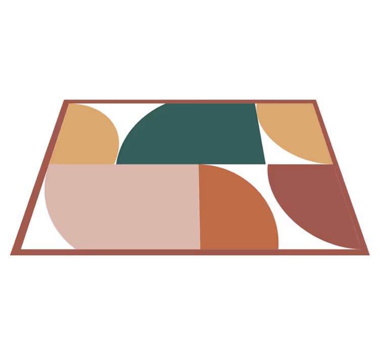 Modern tányéralátétek geometrikus színszegmensekkel - TenStickers
