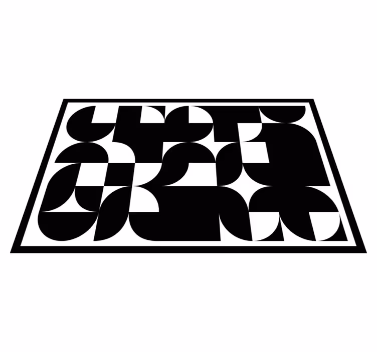 Modern tányéralátétek geometrikus fekete mintával - TenStickers
