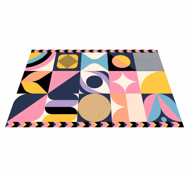 Geometrikus színblokk tányéralátétek modern - TenStickers