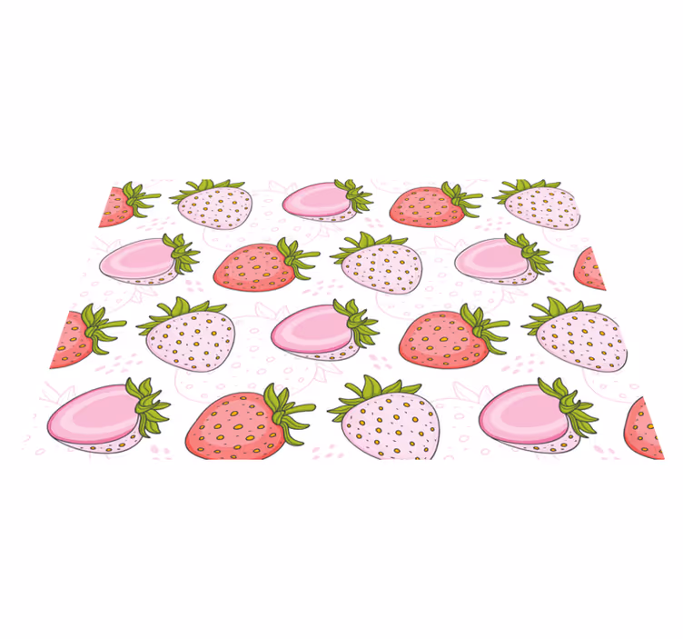 Aranyos rózsaszín piros eper modern alátétek - TenStickers