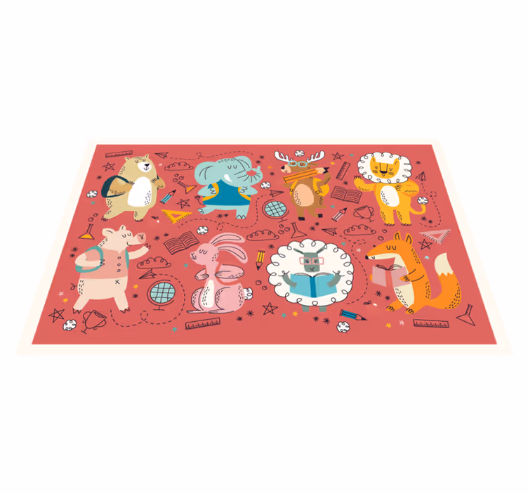 Színes Állatos barátok tányéralátétek gyermekeknek - TenStickers