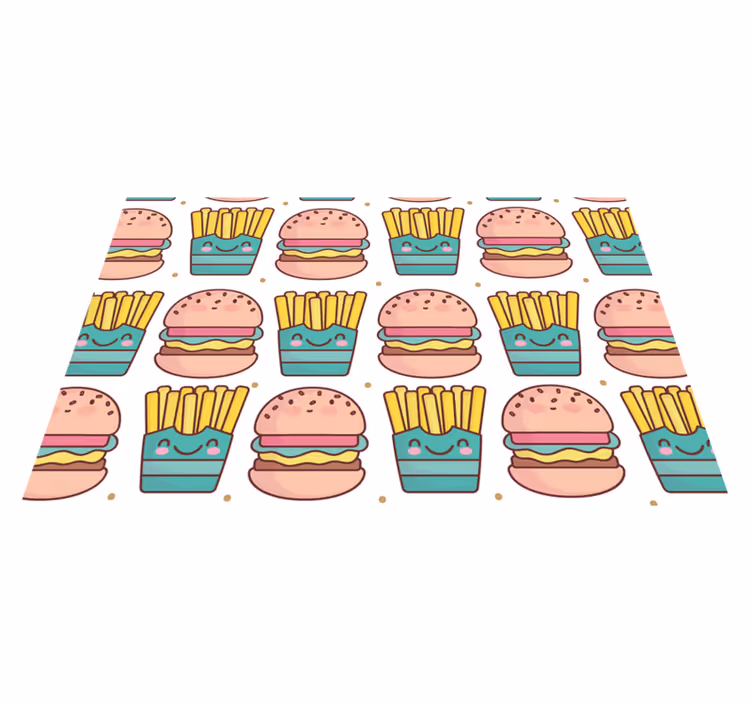 Boldog burger minta tányéralátétek gyermekeknek - TenStickers