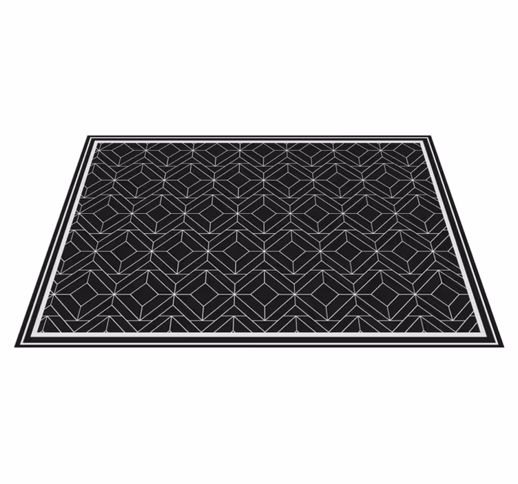 Modern tányéralátétek geometrikus fekete felülettel - TenStickers