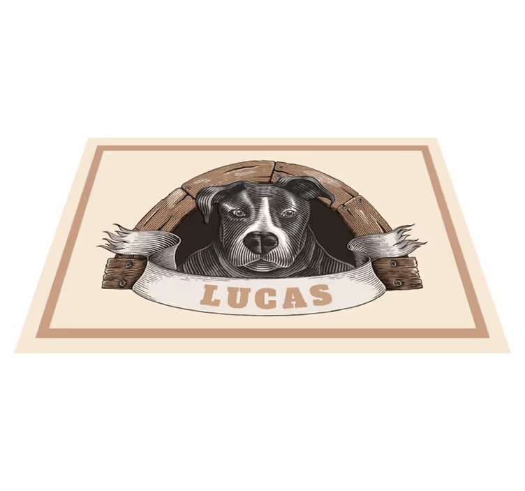Eredeti tányéralátétek kutyaportré illusztrációval - TenStickers