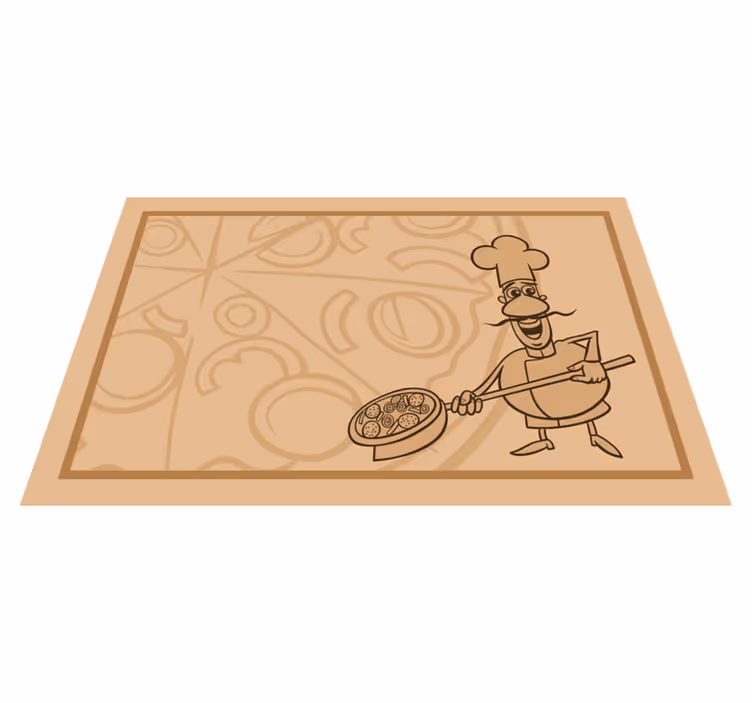 Pizza tartó chef tányéralátétek gyermekeknek - TenStickers