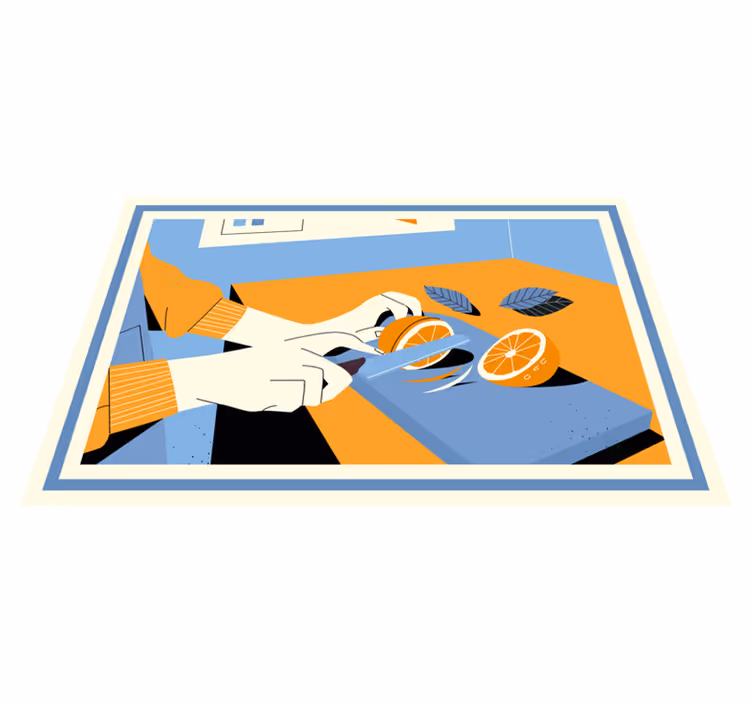 Friss narancs szeletelés modern tányéralátétek - TenStickers