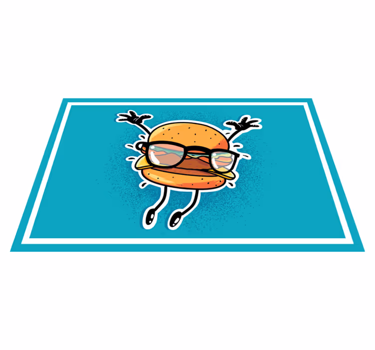 Ugráló hamburger karakter tányéralátétek gyermekeknek - TenStickers