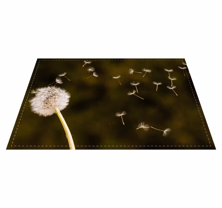 Pitypang közelről zöld háttér placemats - TenStickers