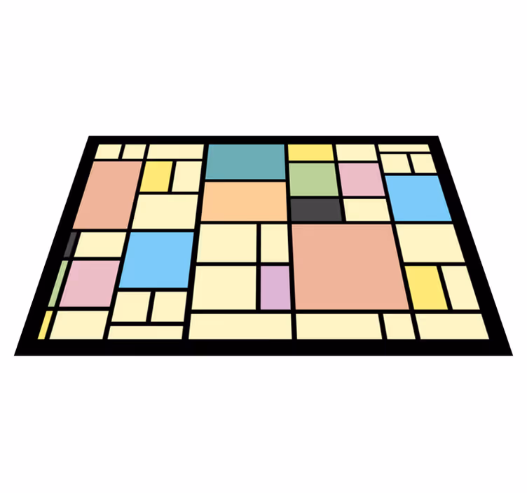 Modern tányéralátétek geometrikus absztrakt mintával - TenStickers
