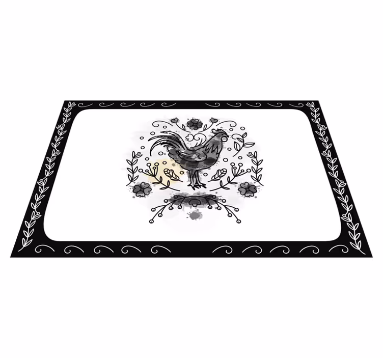Elegáns kakas illusztráció tányéralátétek modern - TenStickers
