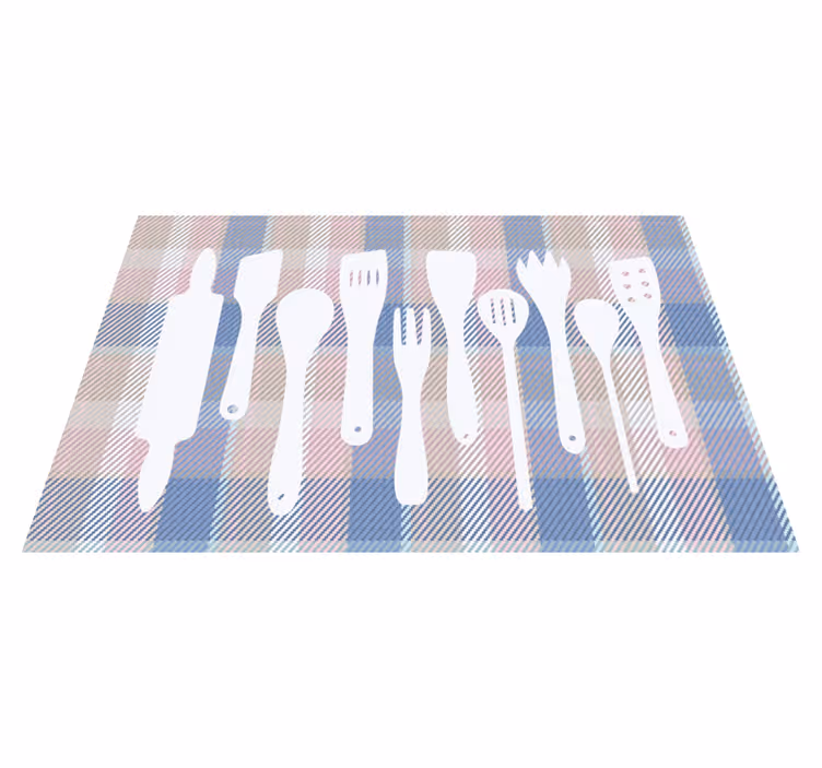 Modern tányéralátétek kockás asztalfelülethez - TenStickers