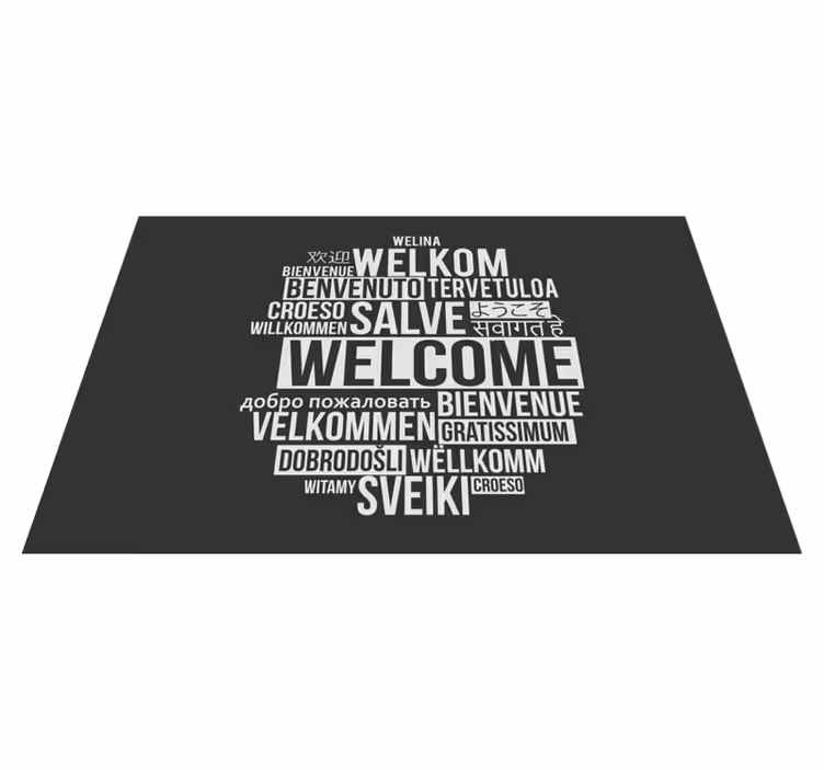 Üdvözlő többnyelvű dizájn tányéralátétek idézetek - TenStickers