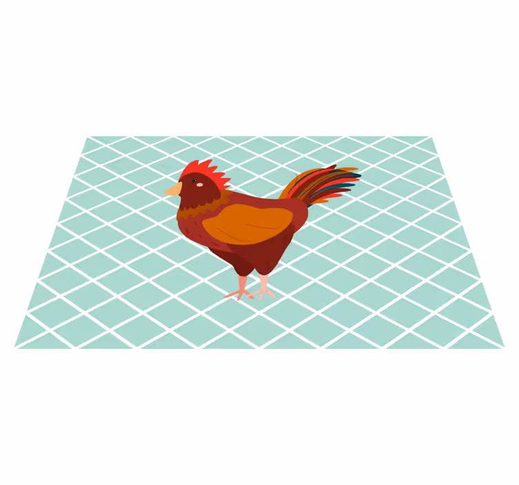 Bájos kakas illusztráció - tányéralátétek eredeti - TenStickers