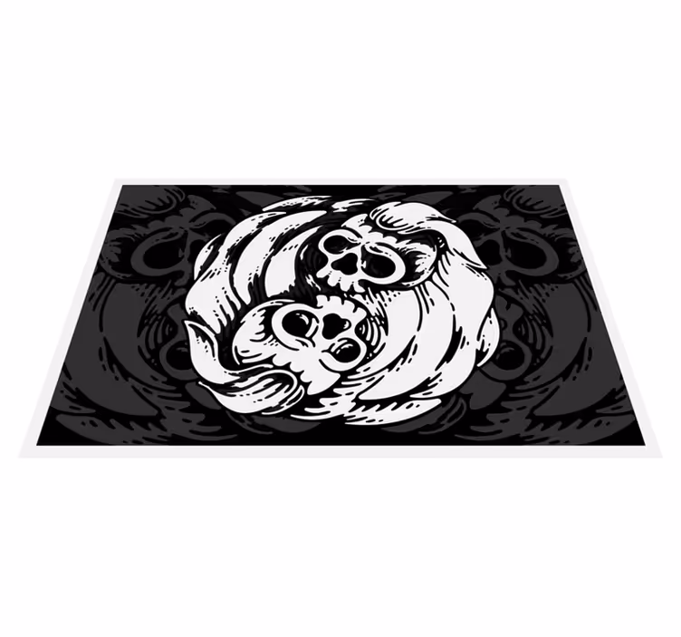 Tányéralátétek halloween koponyaölelés minta - TenStickers