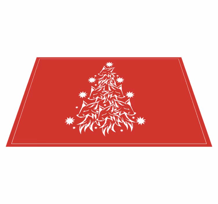 Karácsonyfa farkasok karácsonyi alátétek - TenStickers