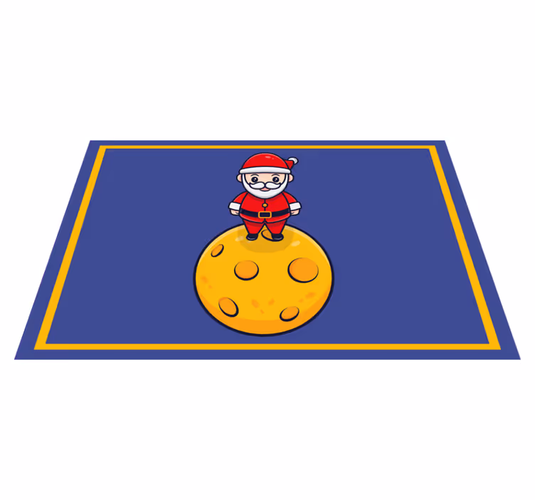 Mikulás a holdon karácsonyi tányéralátétek - TenStickers