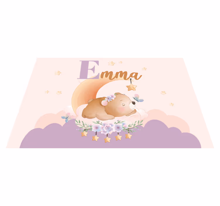 Aranyos állatok medve nevű gyermekek placemats - TenStickers