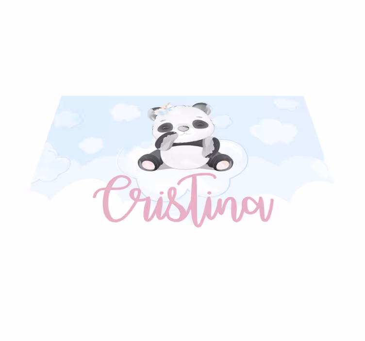 Cuki panda karakter tányéralátétek gyermekeknek - TenStickers