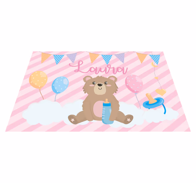 Aranyos medve léggömb tányéralátétek gyermekeknek - TenStickers