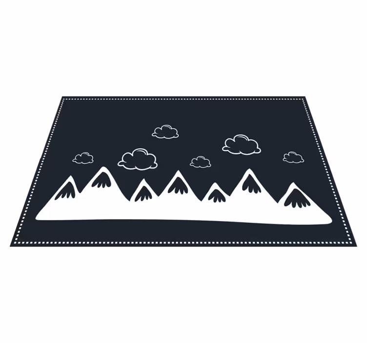 Modern tányéralátétek hegyvonulat sziluettel - TenStickers