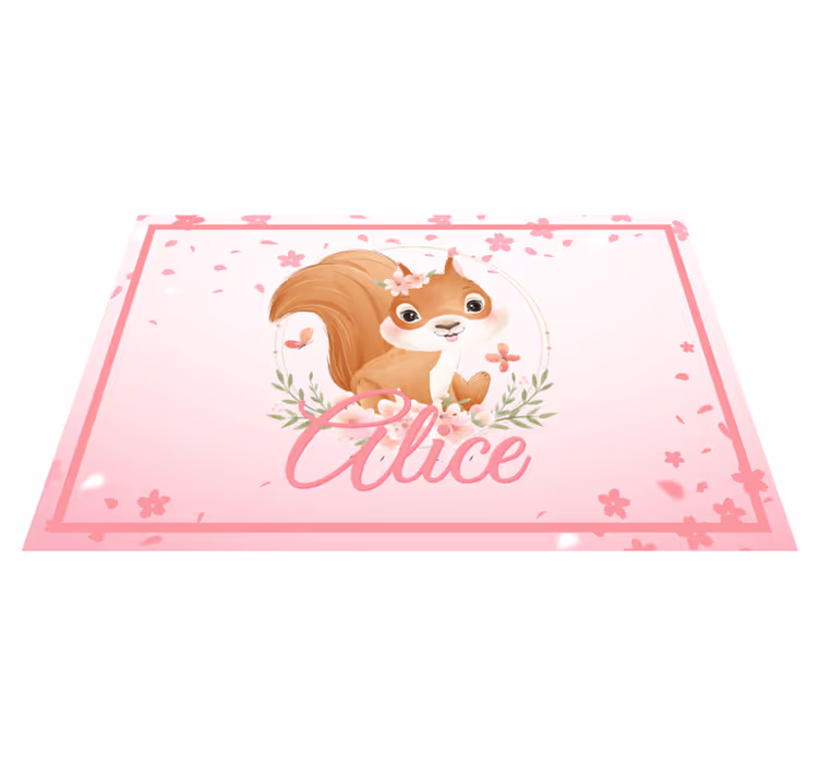 Cuki mókus illusztráció tányéralátétek gyermekeknek - TenStickers