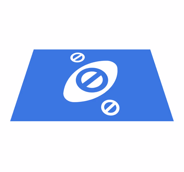 Modern tányéralátétek minimalista kék akcentussal - TenStickers