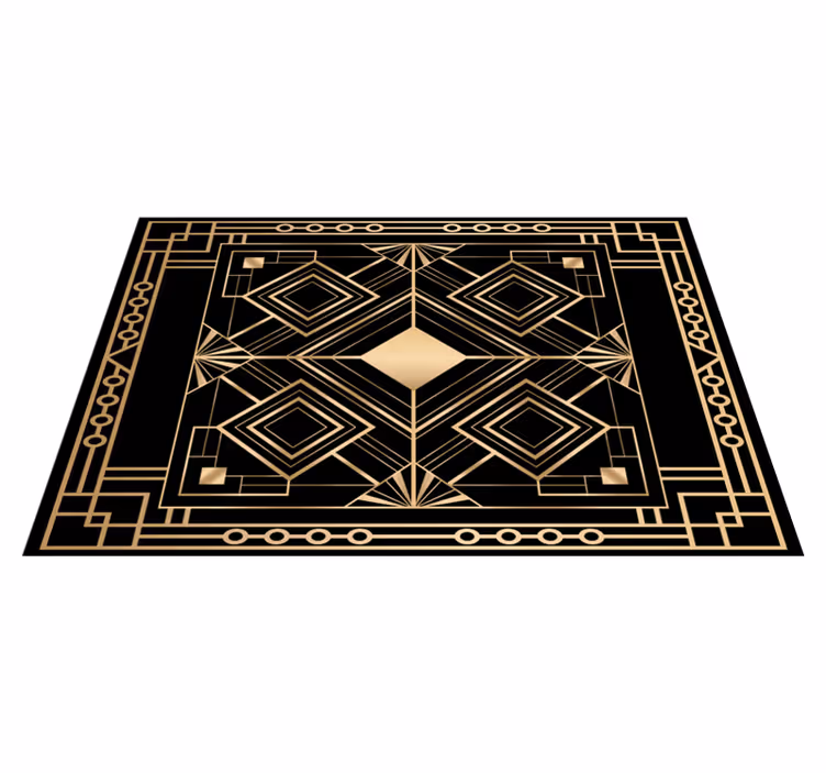 Modern art fekete és arany deco alátétek - TenStickers