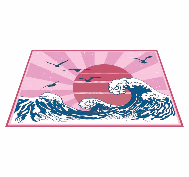 Hullámok és nap modern tányéralátétek - TenStickers