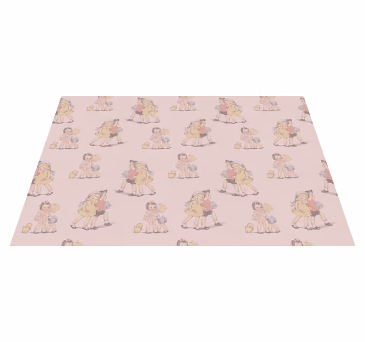 Vintage gyerek illusztrációk tányéralátétek gyermekeknek - TenStickers
