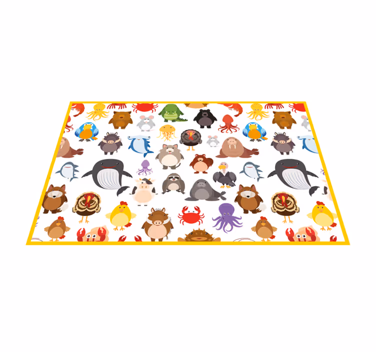 Színes Állatos gyermek tányéralátétek - TenStickers