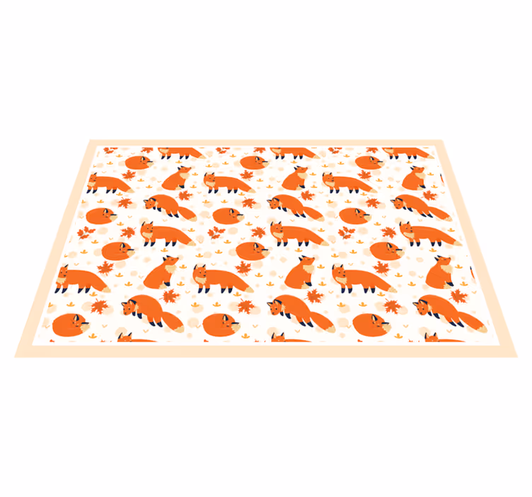 Vidám róka minták tányéralátétek gyermekeknek - TenStickers