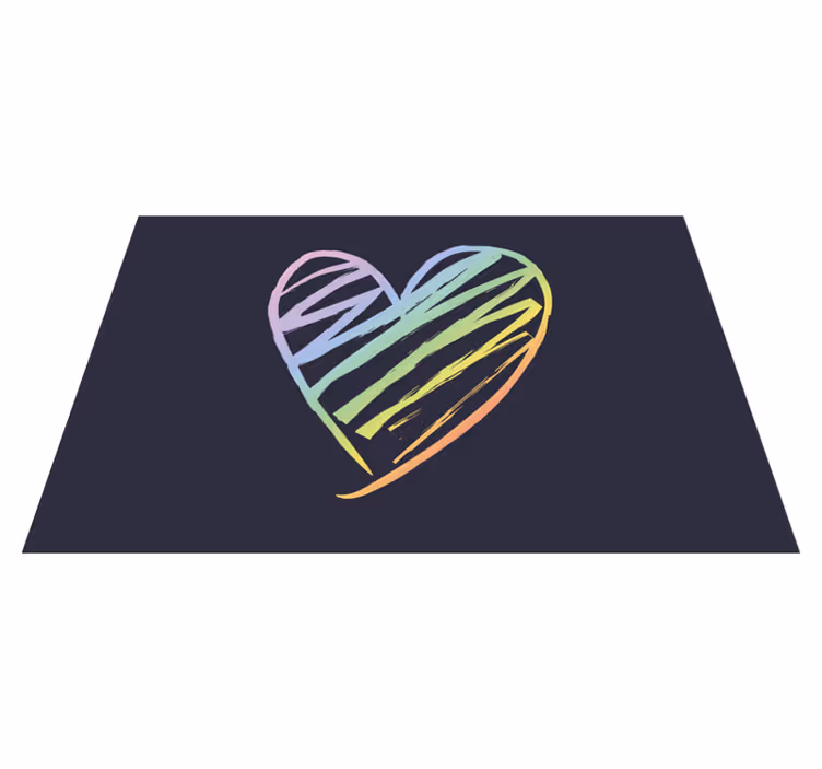 Színes szív alakú tányéralátétek eredeti - TenStickers