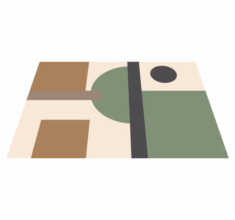 Modern tányéralátétek geometrikus absztrakt formákban - TenStickers