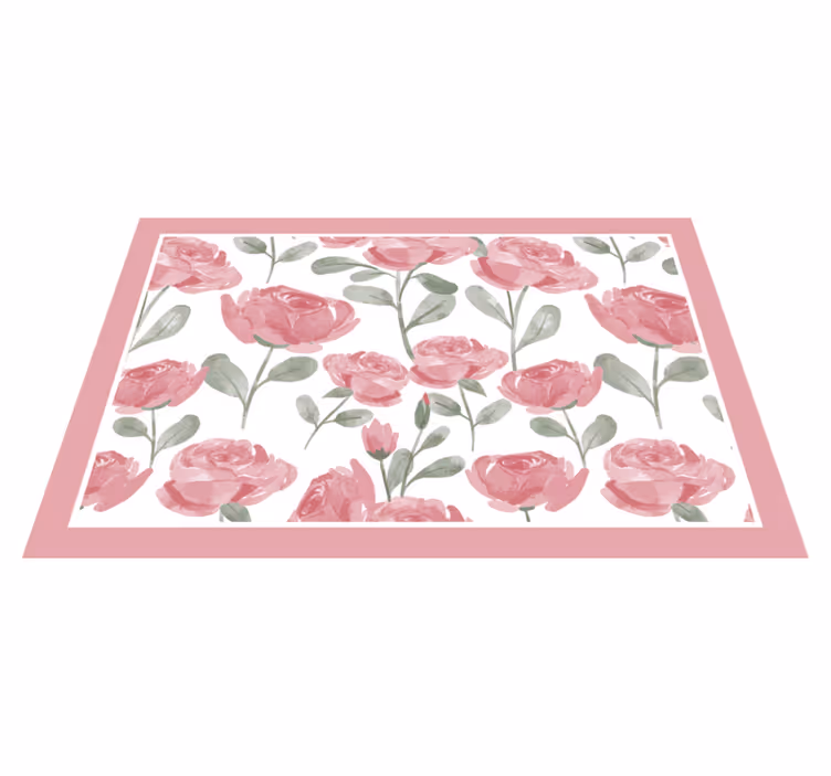 Természetes vintage rózsa mintás elegáns alátétek - TenStickers