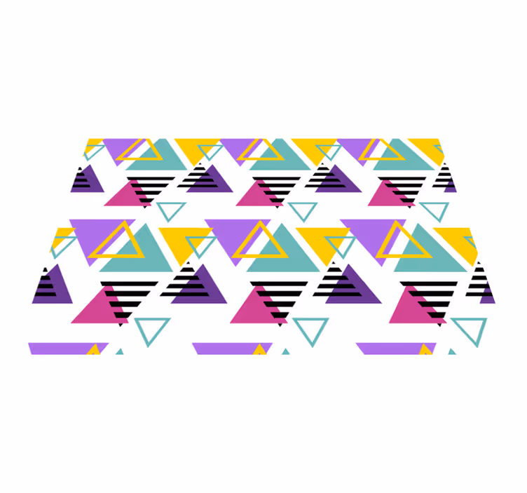 Színes geometrikus háromszögek tányéralátétek modern - TenStickers