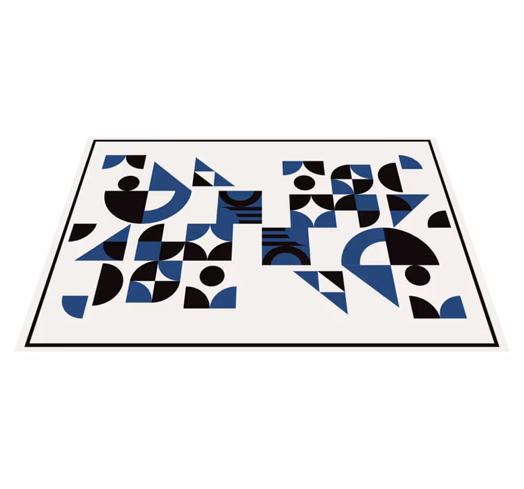 Modern tányéralátétek geometrikus kék mintákkal - TenStickers