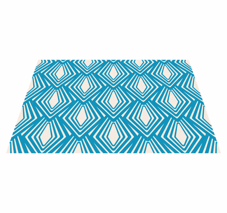 Geometriai kék minta tányéralátétek modern - TenStickers