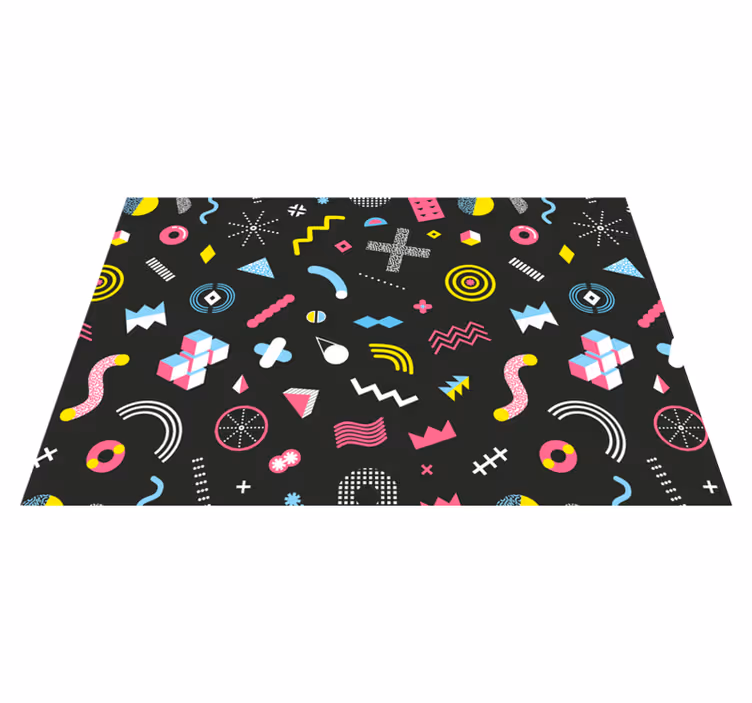 Vibráló geometrikus elemei - tányéralátétek eredeti - TenStickers
