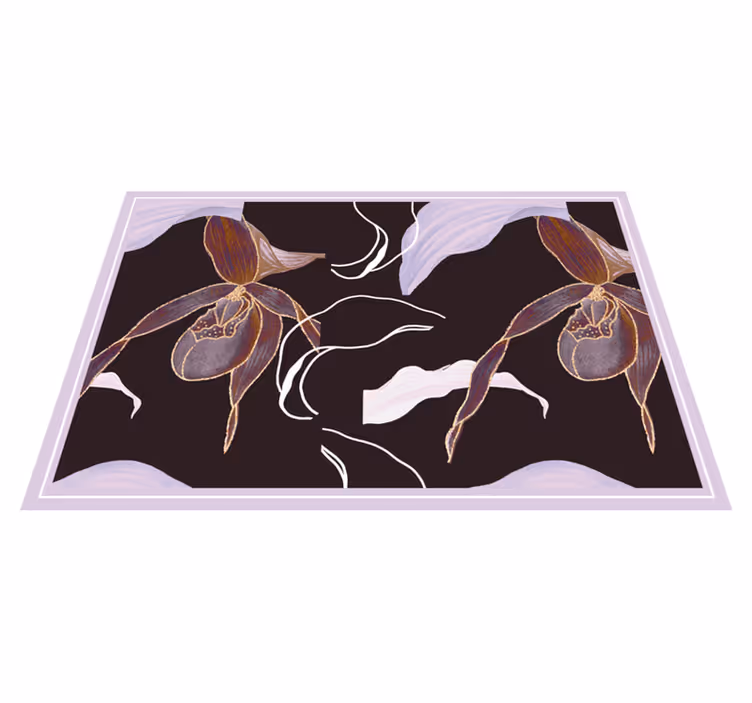Elegáns tányéralátétek orchidea virágmintával - TenStickers