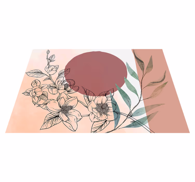 Virágmintás minimalista tányéralátétek modern - TenStickers