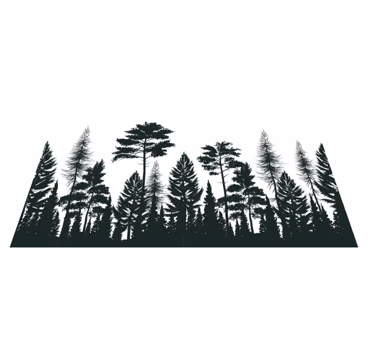Silhouette erdei minta tányéralátétek struktúra - TenStickers